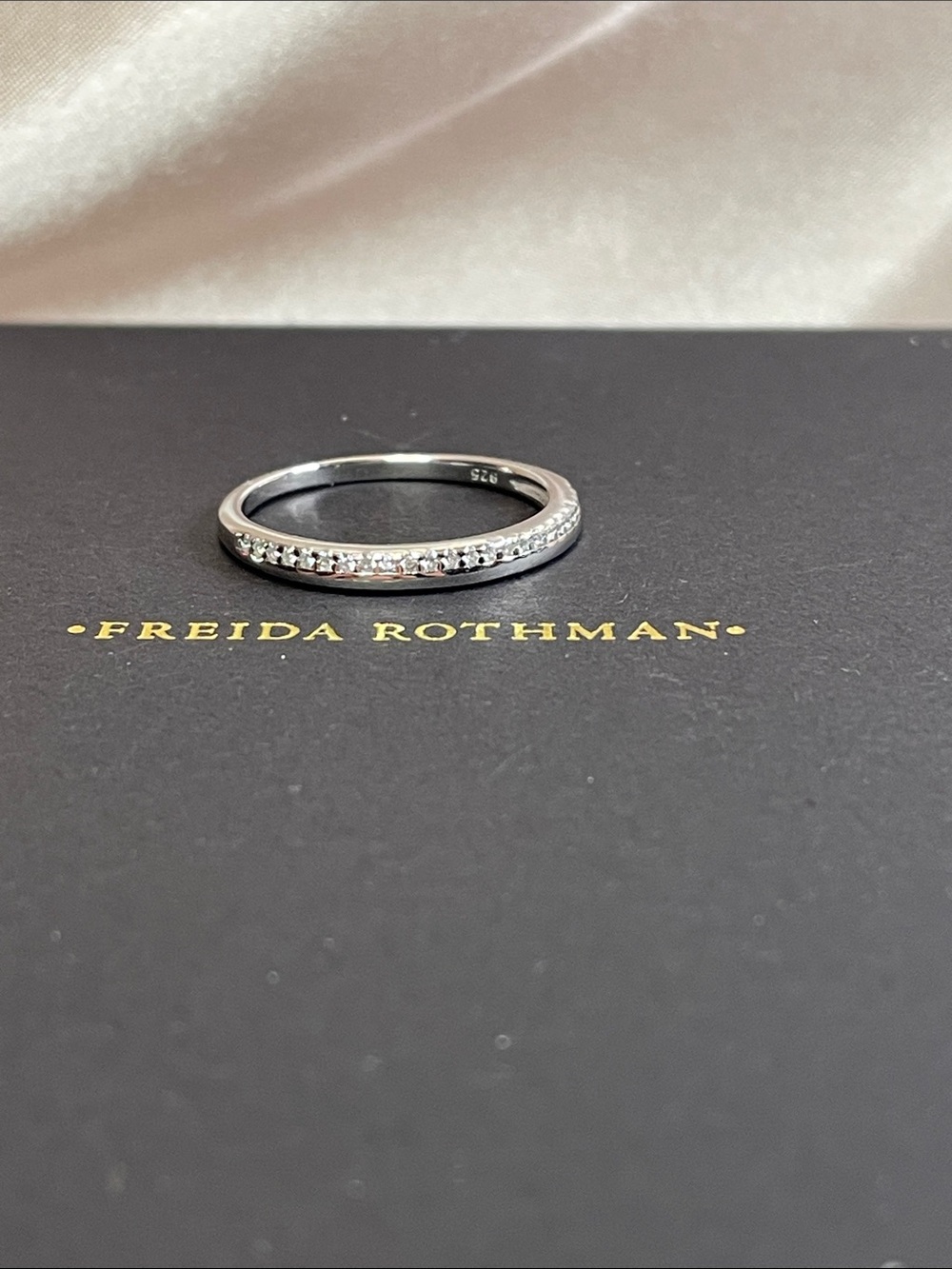 Freida Rothman VAULT Sterling Silver Stacker Ring Size 9 - NWT $99 MSRP